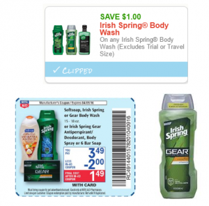irish spring body wash coupon rite aid deal