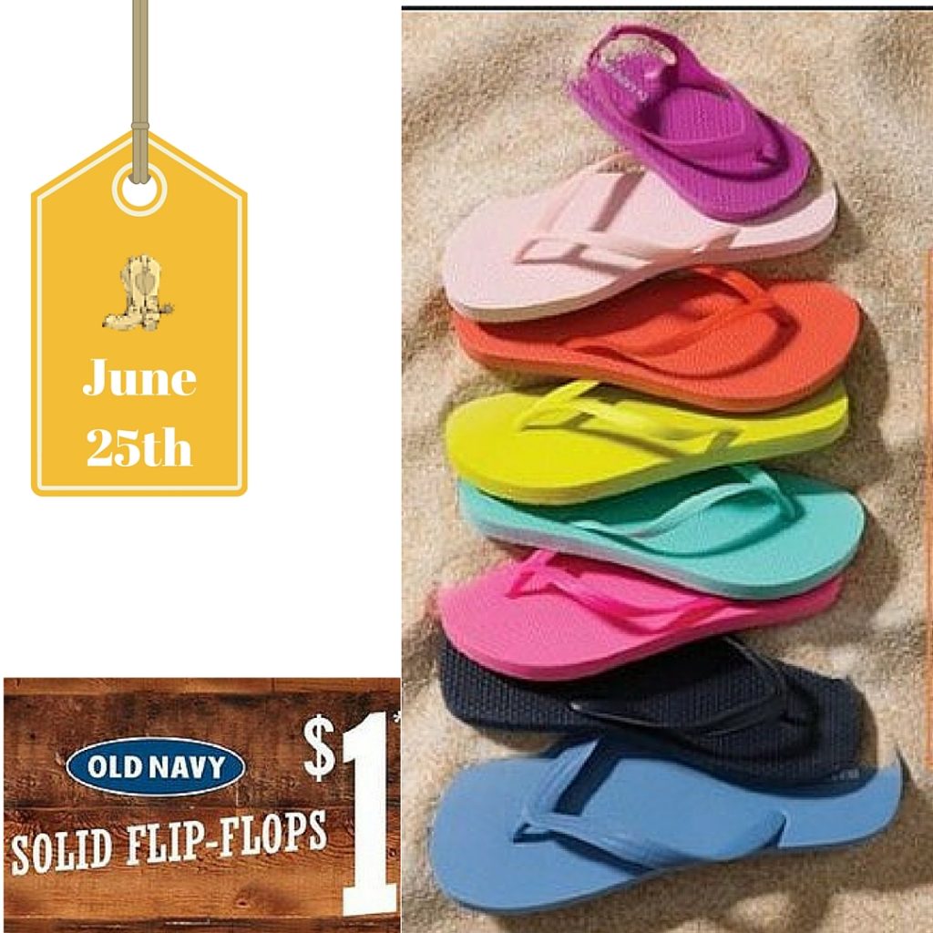 old navy $1 flip flop sale 2016