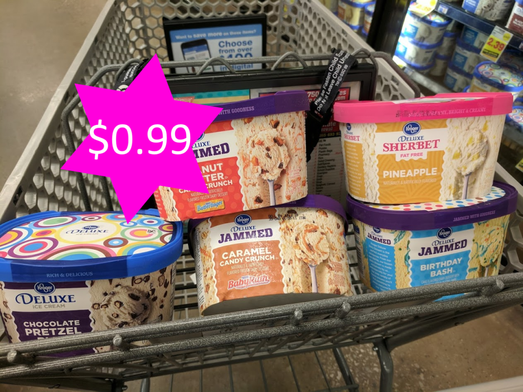 Kroger Deluxe Ice Cream Only 0.99 With Kroger 5X Digital Coupon